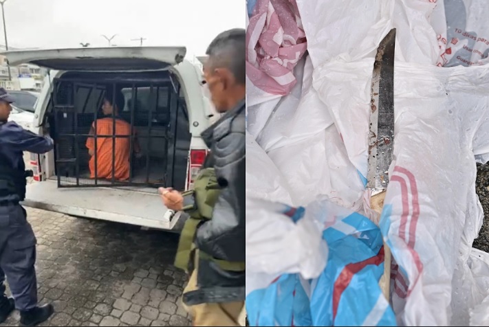Homem é preso após matar e esquartejar um cachorro com faca de pão em Manaus