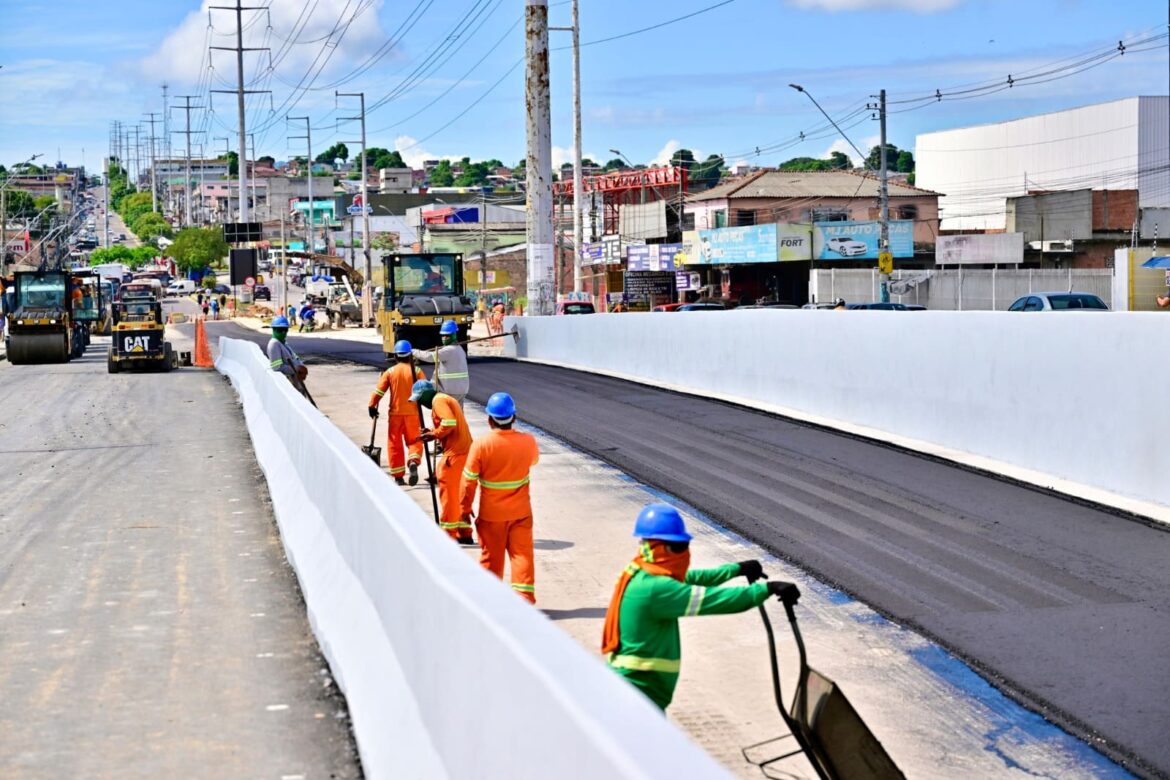 Prefeito David Almeida libera trecho do complexo viário Rei Pelé e garante entrega total da obra ainda em junho